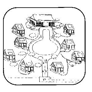 dessin de Sa Sainteté du plan du jardin de Méditation