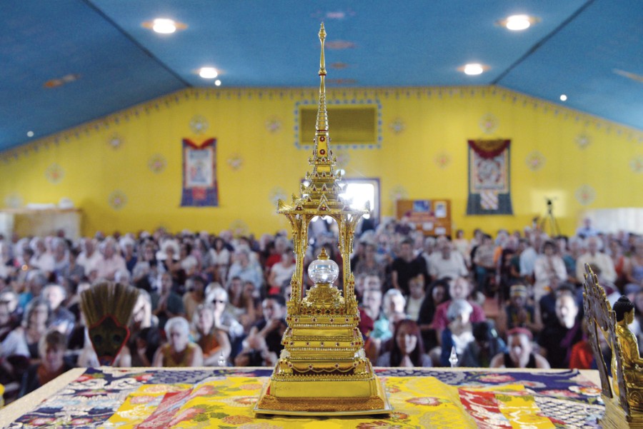 reliquaire lors de la venue à Drukpa Plouray en 2025