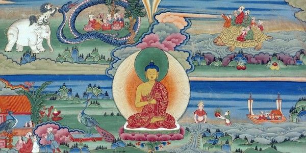 Thangka of Buddha's lives